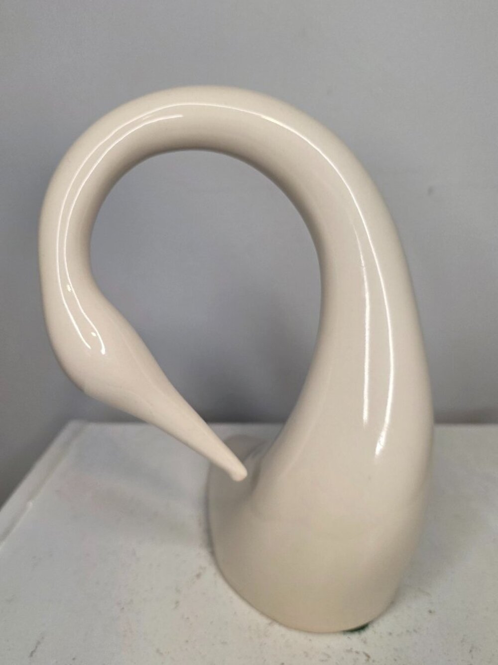 Artistic Graceful White Ceramic Swan 8"